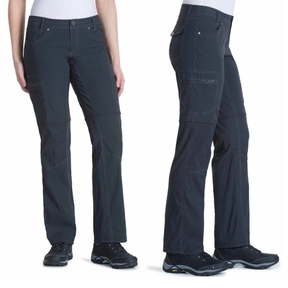 Kuhl Women's Kliffside Convertible Cargo Hiking Outdoor Pants Gray Sz 4